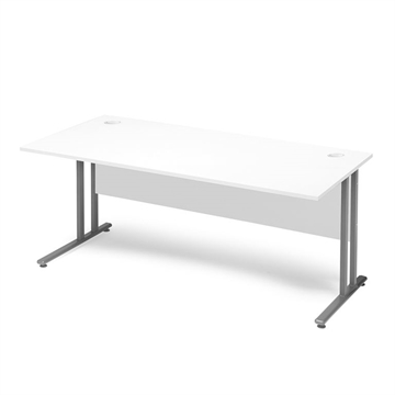 Skrivebord til lærer, 1600x800 mm, hvid laminat